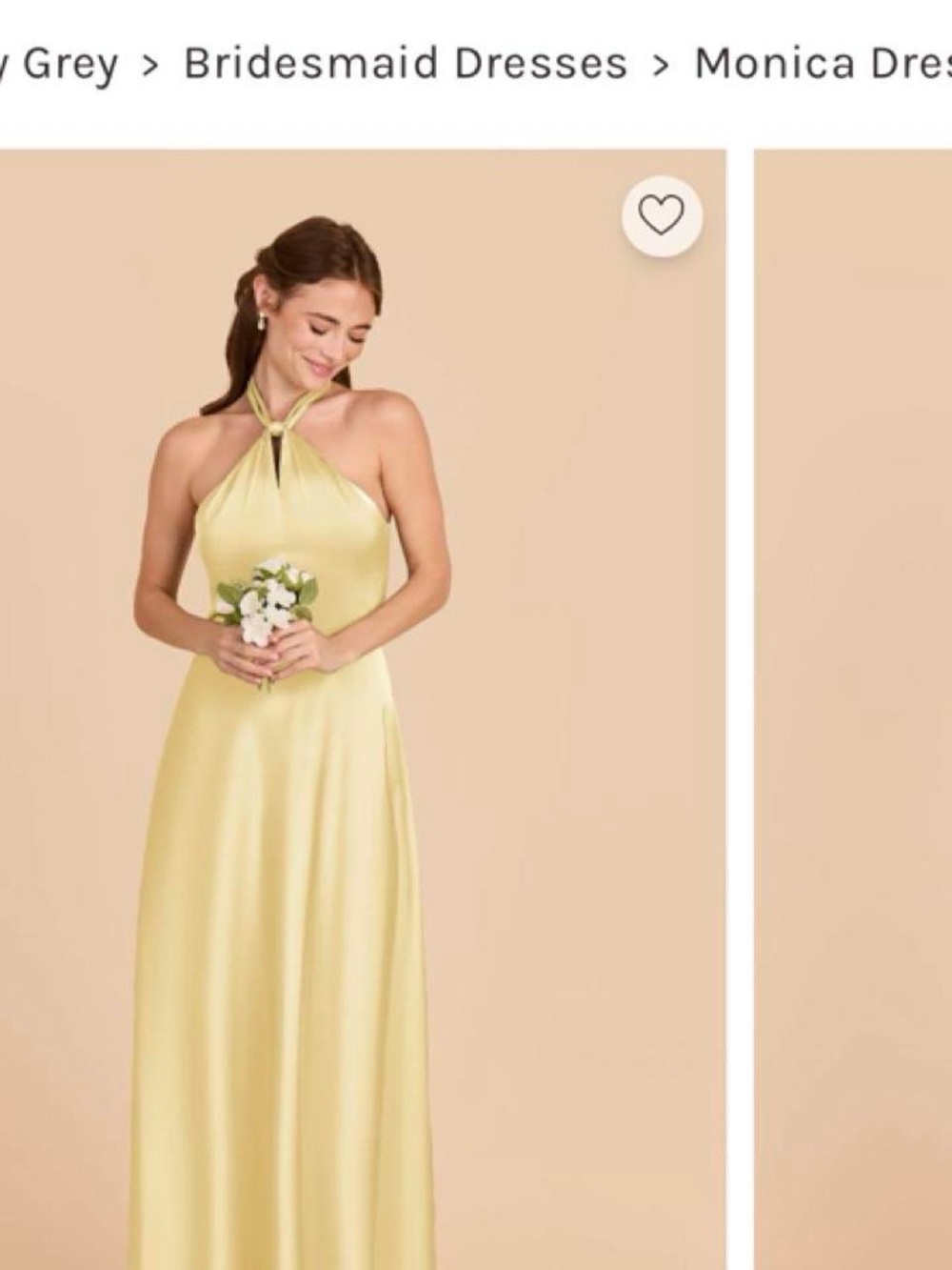 Birdy Grey Monica Halter Maxi Dress - Light Yellow
